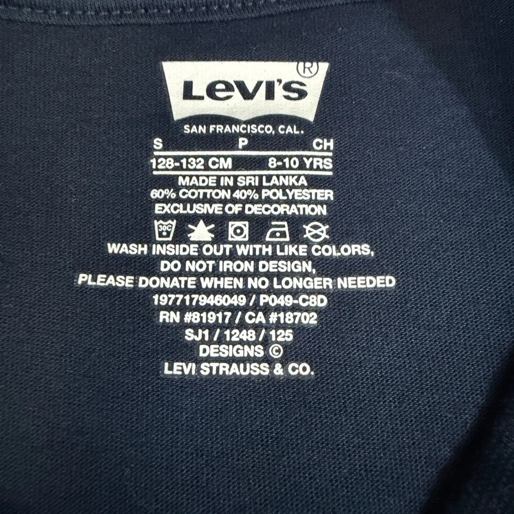 Youth S Levis American Flag Graphic Tee Patriotic‎ Streetwear Y2K Vintage Style